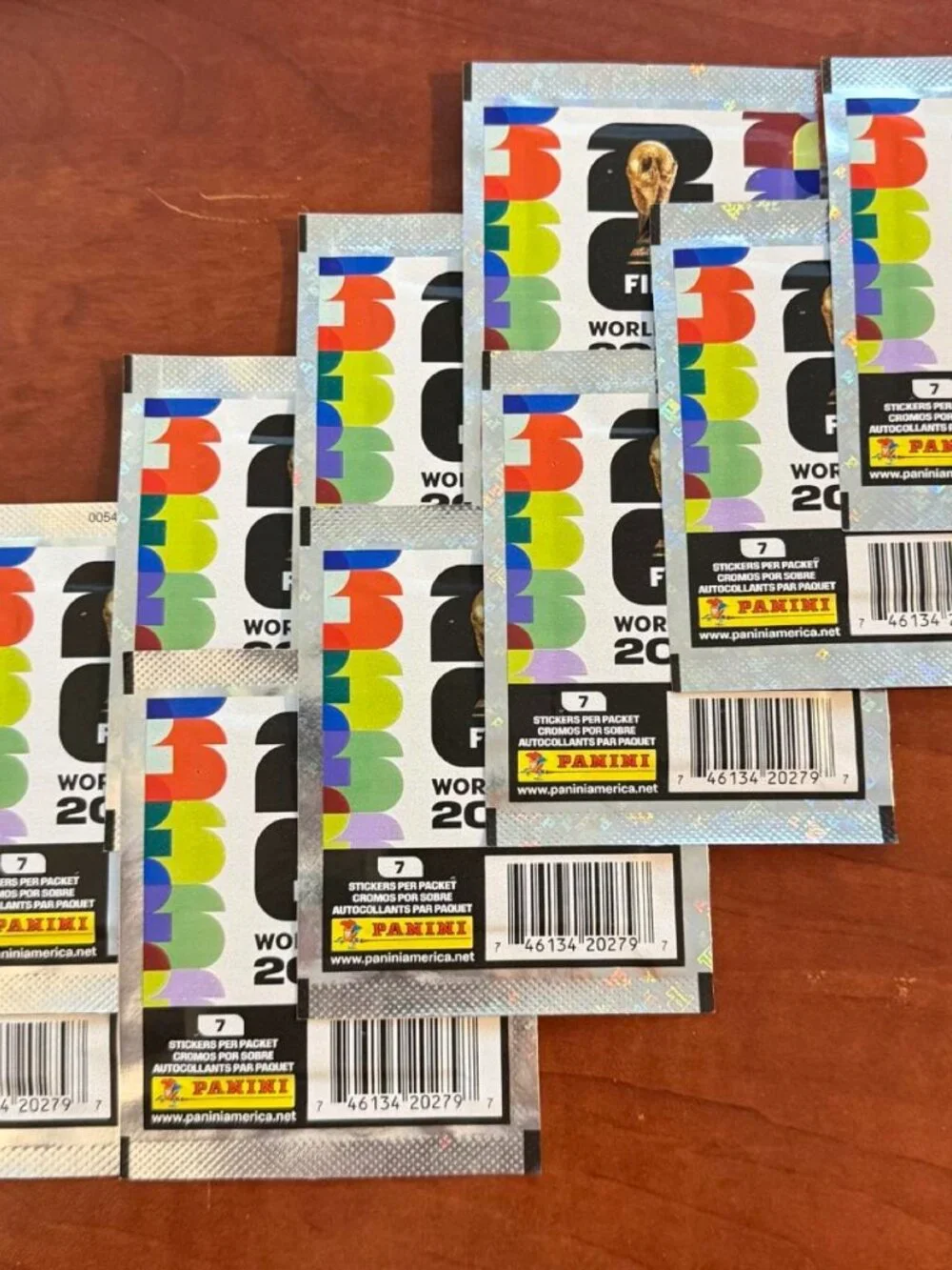 Panini FIFA World Cup 2026 Sticker Packs – 10 Sealed Packs / 70 Stickers